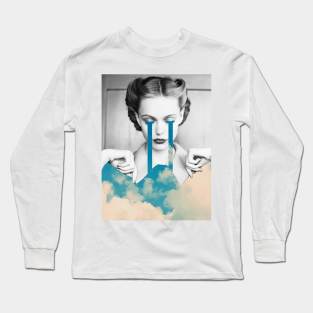 Cry Baby Cry - Surreal/Collage Art Long Sleeve T-Shirt